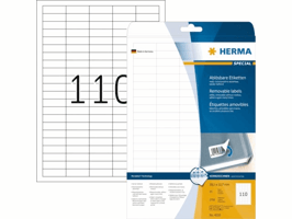 Etiket HERMA 4210 38.1x12.7mm verwijderbaar wit 2750 etiketten