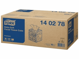 Tork Extra Zachte Facial Tissues 2-laags Wit Kubusdoos Premium nr.140278 (ds/30 x 100 vellen)