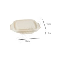 Suikerriet deksel voor BOWL-500ML/17X17X4CM-BRUIN en BOWL-750ML/17X17X5,5CM-BRUIN, kleur bruin