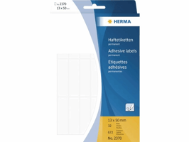 Etiket HERMA 2370 13x50mm wit 672 stuks