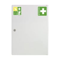 Verbandkast conform DIN 13157 met inhoud, wit, diepte 150 mm h x b = 429x315 mm