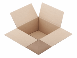 Verzenddoos CleverPack enkelgolf 200x200x110mm bruin pak à 30 stuks