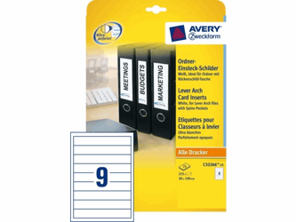 RUGETIKET AVERY ZWECK C32266-25 30X190MM 225ST  artikel afbeelding