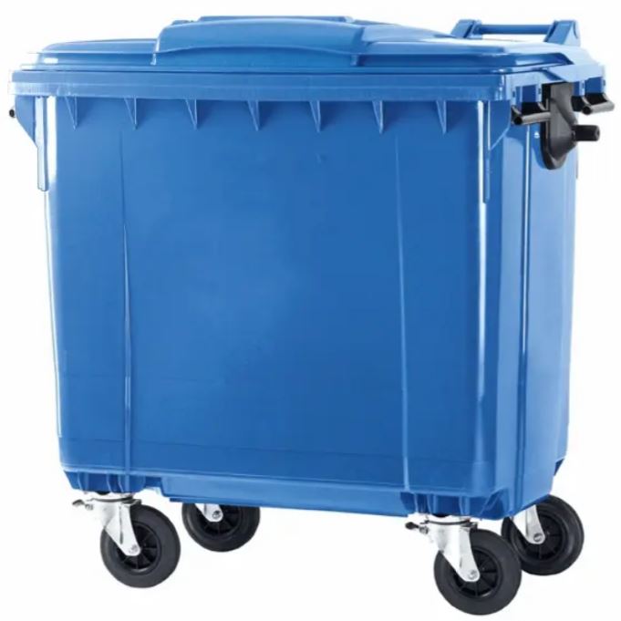 Blauwe container 1100 liter