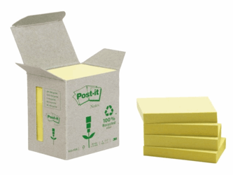 MEMOBLOK 3M POST-IT 653 38X51MM RECYCLE GEEL artikel afbeelding
