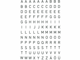 Etiket HERMA 4154 5mm letter A-Z zwart op transparant