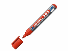 edding 360 Whiteboardmarker, Ronde Punt, 1,5 mm, Rood (pak 10 stuks)