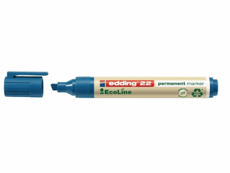 Edding Permanent marker 22 EcoLine blauw (doos 10 stuks) artikel afbeelding
