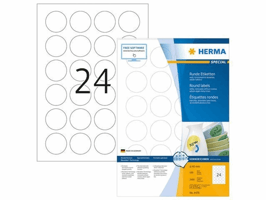 Etiket HERMA 4476 40mm verwijderbaar wit 2400 etiketten