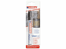 Viltstift edding 750 lakmarker rond 2-4mm zwart blister à 1 stuk