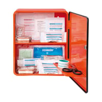 Verbandkast HEIDELBERG City Style conform DIN 13157 h x b x d = 362x302x140 mm, met inhoud oranje