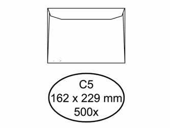 ENVELOP HERMES BANK C5 162X229MM 80GR WIT artikel afbeelding
