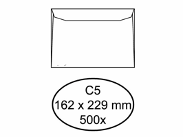 Envelop Quantore bank C5 162x229mm wit 500stuks