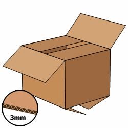 Kartonnen doos 210x180x150-B3 bruin, enkelgolf 3 mm, Fefco 0201 artikel afbeelding