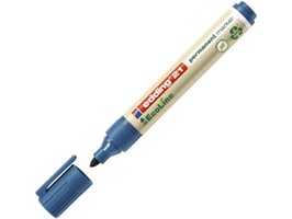 edding 21 EcoLine Permanente Marker, Ronde Punt, 1,5 - 3 mm, Blauw (doos 10 stuks) artikel afbeelding
