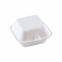Suikerriet burgerbox 135x135x78mm, kleur wit
