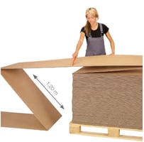 Eindloos karton 150x150mm geplooid, bruin, BC-Golf 7mm [Pallet]