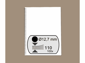 DRAADRUG GBC 12.7MM 34RINGS A4 ZWART artikel afbeelding