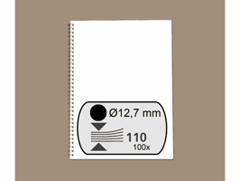 Draadrug GBC 12.5mm 34-rings A4 zwart 100 stuks