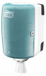 Tork Centerfeed Poetspapier Dispenser Kunststof Wit/Turquoise M2 - Tork 659000 artikel afbeelding
