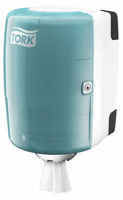 Tork Centerfeed Poetspapier Dispenser Kunststof Wit/Turquoise M2 - Tork 659000