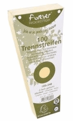 Exacompta Scheidingsstroken trapezium 180 g/m², gerecycleerd, met perforatie, ivoor (pak 100 stuks)  artikel afbeelding