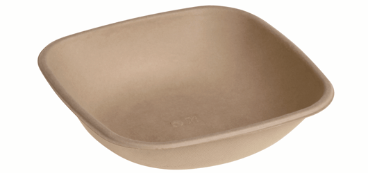 Suikerriet bowl vierkant 500ml/17x17x4cm, kleur bruin artikel afbeelding