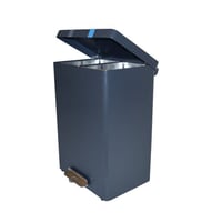 Verzamelaar voor kringloopmateriaal RecycloKick 2x34 l, aluminium zwart