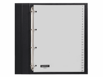 TABBLAD QUANTORE A4 4RINGS PP 1-52 GRIJS  artikel afbeelding