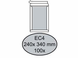 Envelop Quantore bordrug EC4 240x340mm zelfkl. wit 100stuks