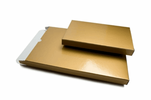 Brievenbusdoos A5 255x160x28mm Goud 650 grm Verpakt per 75 stuks artikel afbeelding