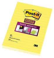 Memoblok Post-it 660 Super Sticky 102x152 geel met lijn