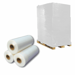 Wikkelfolie machinaal LDPE 50cm breed x 23my PSG, kleur wit. [Pallet] artikel afbeelding