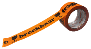 JIP PP-Acryl Waarschuwingstape Breekbaar. Low Noise 48mm x 66m 32my