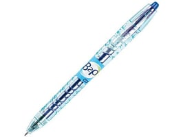 Pilot Begreen B2P gelpen met kliksysteem, middelgrote punt van 0,4 mm, blauwe inkt, plastic blauwe huls met grip (blister 1 stuk)