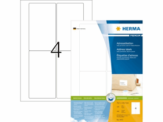 ETIKET HERMA 4472 78.7X139.7MM PREMIUM A4 400ST artikel afbeelding