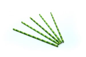 Drinkrietje papier (FSC®) bamboe look, ø 6 mm / 20cm