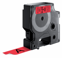 Dymo D1 labeltape 19 mm Zwart op rood 45807