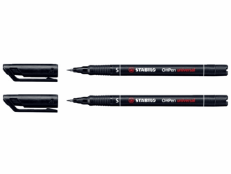 VILTSTIFT STABILO OHP 841/46 ROND 0.4MM SF ZWART  artikel afbeelding