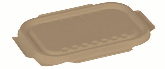 Suikerriet deksel voor suikerriet bakjes 22,9x15,3cm, bruin artikel afbeelding