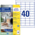 Etiket Avery Zweckform LR3657-10 48.5x25.4mm recycled wit 400stuks