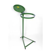 Afvalzakstandaard, met frame voor inhoud 120 l (Dekselkleur: groen; Dekselmateriaal: plaatstaal; Framekleur: groen; Oppervlak: poedercoating)