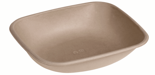 Suikerriet bowl rechthoek 600ml/19,5x17x4cm, kleur bruin artikel afbeelding