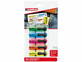 Markeerstift edding 7 mini 1-3mm assorti blister à 5 stuks