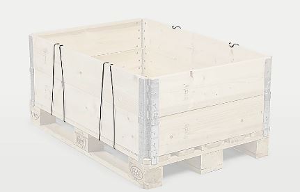 Framevergrendeling voor pallet opzetranden