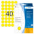 Etiket HERMA 2251 rond 19mm geel 1280 stuks