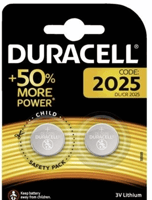 Batterij Duracell knoopcel 2xCR2025 lithium Ø20mm 3V-170mAh