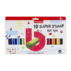 Stempelstift Bruynzeel Kids super set à 10 stuks assorti artikel afbeelding