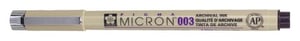 Fineliner Sakura pigma micron 003 zwart 0.15mm