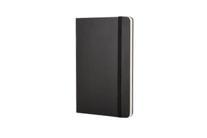 Notitieboek Moleskine pocket 90x140mm blanco hard cover zwart